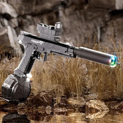 Unleash Epic Water Battles with the Automatic Desert Eagle Electric Water Gun - Flashing Lights & Long-Range Fun!